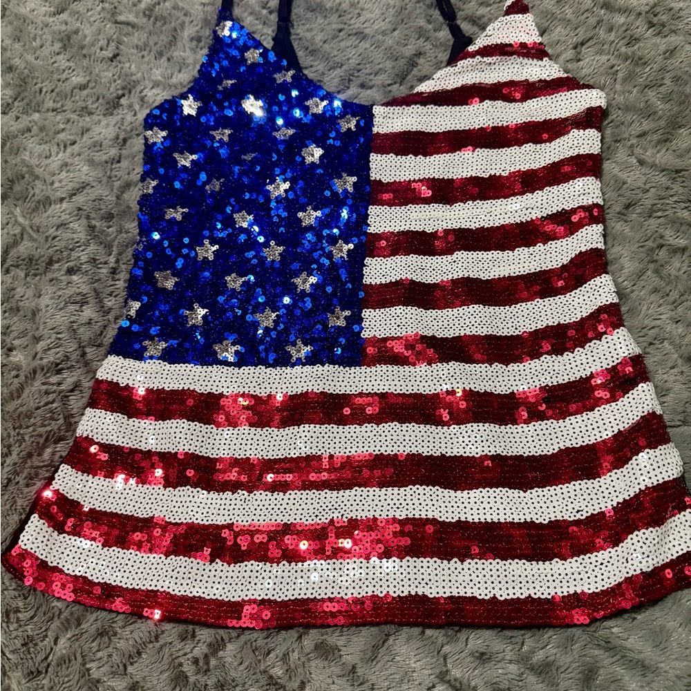 Patriotic Sequin Kids Dress